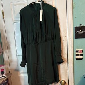 NWT She + Sky Forest Green Long Sleeve Dress
